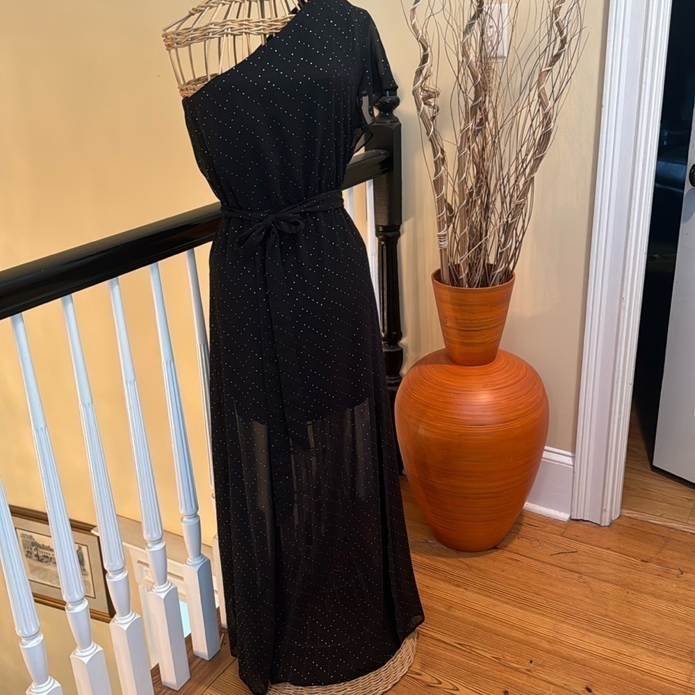 Maje 🔥Sale🔥NWT black dress with silver dots. Made in France